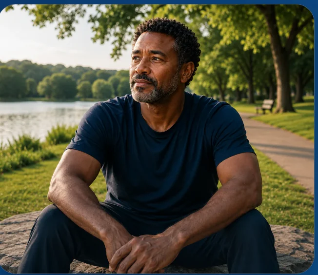 An active man outdoors
